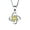 Yellow, variant on 925 Sterling Silver Dainty Ginkgo Biloba Shape With 1CT Cubic Zirconia Necklace Symbol of Peace and Hope, Gift for Women Wife Mom