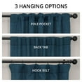 thumbnail image 6 of HPD Half Price Indigo Faux Linen Room Darkening Curtains for Bedroom & Living Room Curtains (1 Panel), Window Curtains 108 inches long, Rod pocket curtains & drapes, 50W X 108L, 6 of 12