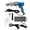 Silver and Black, variant on Carpet Tufting Gun Machine Kit Brushless High Power 2 in 1 Cut and Loop Pile Electric Hand Rug Weaving Starter Kit 110-240V for Creative DIY Crafts & Art Projects, Blue & Black, EU Plug