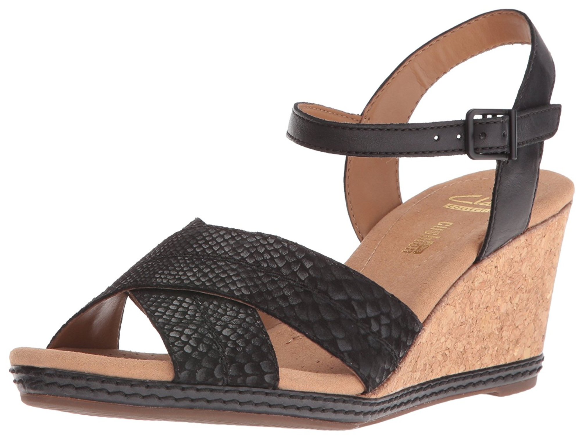 clarks wedge flip flops
