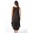 thumbnail image 5 of Riviera Sun Acid Wash Lace Up Embroidered Dress for Women (Black, 3X), 5 of 5