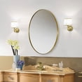 thumbnail image 6 of Open Box Modern 20x28In Oval Wall Hanging Bathroom Vanity Mirror, Gold, 6 of 9