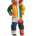 thumbnail image 3 of Kids Girls Boys Waterproof Colorful Siamese Snowsuits Ski Suits Jackets Winter Jumpsuits, 3 of 8