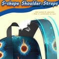thumbnail image 5 of Basketball and Fire Teal Pattern 17" School Backpacks for Teens,Waterproof Oxford Fabric,S-Shape Padded Straps for School,Travel,Hiking,Camping, 5 of 6