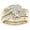 Gold, variant on Chmadoxn Round White Marquise Shape Engagement Ring Trio Set for Mens & Womens in Silver