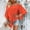 Orange, variant on GaThRRgYP Women's Short Sleeve Tops for Summer Casual Look,Women's Loose Casual Solid Color V-neck Sleeve Short Sleeved Coffee M