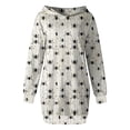 thumbnail image 5 of SwiftWear ​Spooky Ghost/Pumpkin Print Hooded Dress for Women - Halloween Costume Dresses with Pockets, Casual/Dressy Style for Parties Daily Wear​, 5 of 7