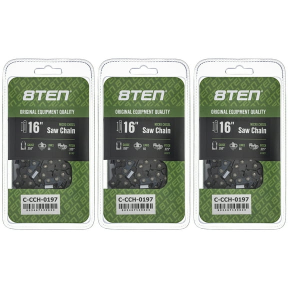 Micro Chisel Chainsaw Chain 16 inch .050 .325 66DL for Husqvarna Echo 3 Pack 810-CCC2319H