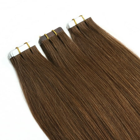 Bhf Hair Tape Hair Extension Remy Human Hair Silky Straight White