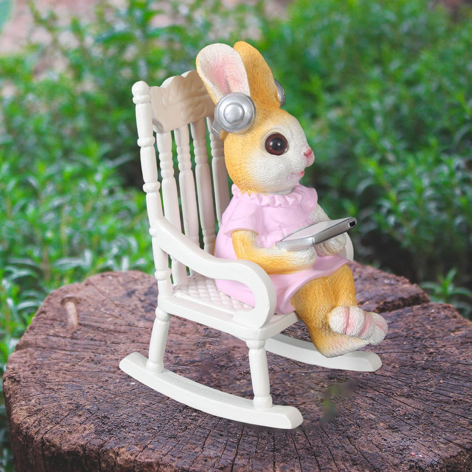 WLPZXP Garden Statue Animal Sculpture Cute Cartoon Creative Resin Tabletop Ornament for Female
