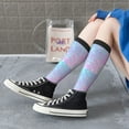 thumbnail image 6 of Picia Women Crew Soft Moisture-wicking Socks Fantasy Gradient Pattern Design Cotton Socks, One Size fit All, 6 of 9