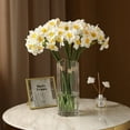 thumbnail image 4 of Morttic 6PCS Artificial Daffodil Flowers Narcissus Spring Flower Silk Flower Arrangement for Home Wedding Decor, White, 4 of 7
