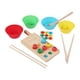 thumbnail image 4 of Bolas de arcoíris de madera en tazas, juego de cuentas con clip para clasificar y contar colores, juguete Montessori para niñas y niños, 4 of 9