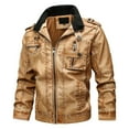 thumbnail image 1 of DPTALR Veste en Cuir Polaire d'Automne et d'Hiver pour Homme, 1 of 4