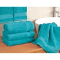 thumbnail image 5 of Cotton Paradise 100% Cotton Turkish 4 Piece Hand Towel Set, Soft Absorbent Face Towels Clearance Set, Aqua Blue, 5 of 6