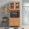 Hodedah Tall Free Standing Kitchen Beech