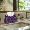 thumbnail image 5 of SEANATIVE Halloween Bats Tissue Box Cover Rectangular PU Leather Tissue Box Holder Tissue Cover Cube Tissue Organizer Decorative for Tabletop, Bathroom, Car ,Office, Kitchen, Home Decoration, 5 of 7