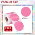 thumbnail image 2 of Uxcell 1000 Pcs Colored Dot Stickers, 3 Inch Circle Stickers Self Adhesive Large Circle Labels Tags Coding Labels Blank Round for Labeling Office Business Yard Sale Garage Sale Home, Pink, 2 of 6