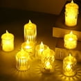 thumbnail image 1 of Lámpara de cera de té electrónica con vela pequeña LED de ambiente festivo creativo con lágrimas de cristal transparente sin base de acrílico, 1 of 4