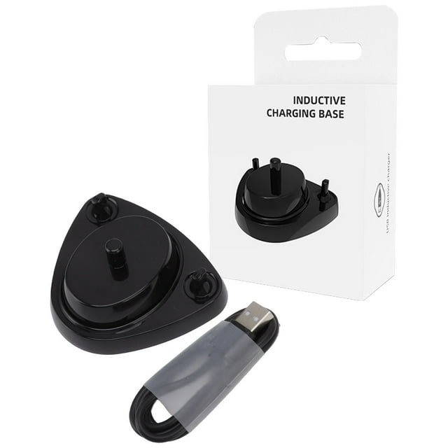 Base de carga inductiva para cepillo de dientes eléctrico, cargador USB con cable de carga para D12513K, D10513K, D12, D16, color negro.