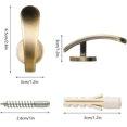 thumbnail image 2 of UBIUO 4 Pieces Curtain Holdback,Wall Mounted Hooks Drapery Tiebacks with Screws Metal Decorative Curtain Holdbacks Decorative Window Drapery Holder Cu, 2 of 4