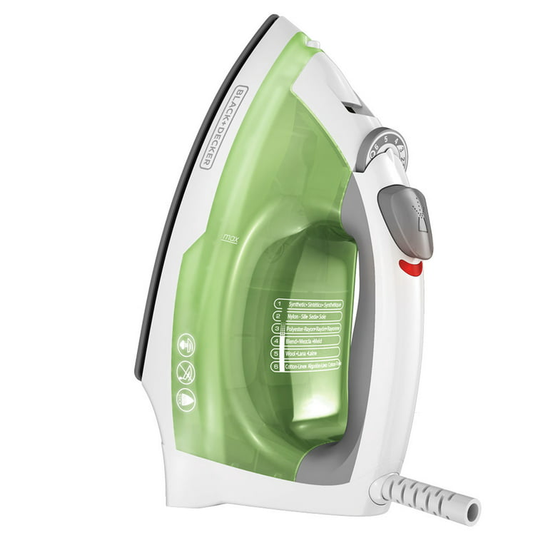 BLACK+DECKER Easy Steam Nonstick Compact Iron in Lime Green
