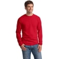 thumbnail image 4 of Hanes Men's Long Sleeve Beefy-T T-Shirts, Deep Red, Medium, 4 of 6