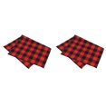 thumbnail image 4 of Shisuyan Serviettes de Cuisine Réutilisables Polyester Coton 2 Pcs 28x17 Po Noir Rouge, 4 of 9