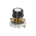 thumbnail image 4 of KCZ 2 Pole 4 Position 6mm Dia Shaft Band Channel Rotary Switch Selector w Cap, 4 of 4