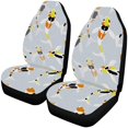 thumbnail image 1 of RYLABLUE Set of 2 Car Seat Covers Koifish Grey Pattern Universal Auto Front Seats Protector Fits for Car,SUV Sedan,Truck, 1 of 4