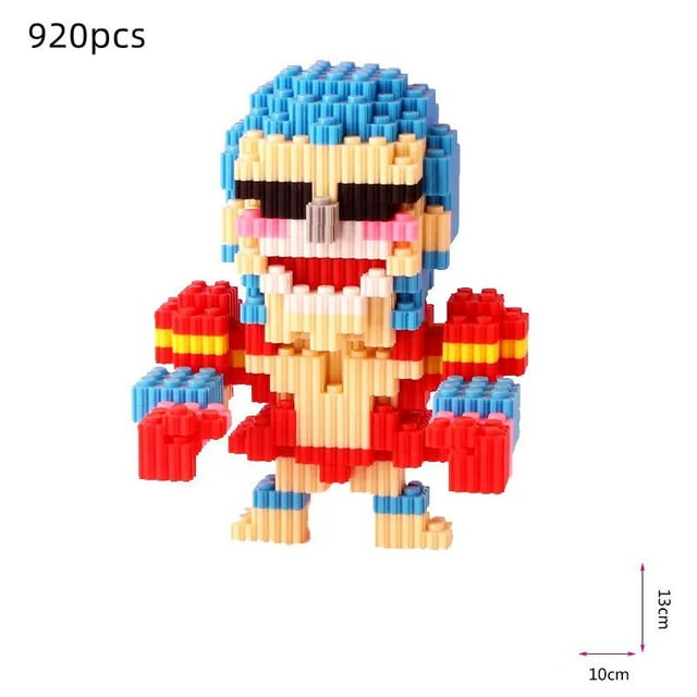 Anime mini Building Blocks Luffy Joe Ba Sorong Chopper Model 3D DIY assembly Modeling educational figure toy