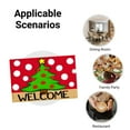 thumbnail image 4 of JOOCAR Christmas Tree Welcome Design Linen Table Mats Set of 4 for Home Kitchen Table Decor 12x18 inch, 4 of 5