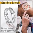 thumbnail image 2 of Men/Women Cuban Link/Spinner Rings, Size #06-#12, 18K Gold Tone/Stainless Steel/Black (Send Gift Box), 2 of 4
