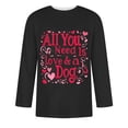 thumbnail image 4 of Camisas de Manga Larga para los Hombres Día de San Valentín Impresión Cuello Redondo Moda Casual, Mezcla de Poliéster de Lino de Algodón para Primavera Verano, 4 of 8