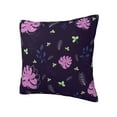 thumbnail image 2 of YFYANG Square Decorative Throw Pillow Case (Without Pillow Insert), Purple Leaf Pattern Bedroom Sofa Car Cushion Cover, 20"x20", 2 of 9