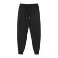 thumbnail image 4 of Inleife Mens Solid-Color Casual Loose Sporty Sweatpants Fitness Warm Pockets Drawstring Elastic Waistband Pullover Sweatpants, 4 of 6