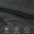 thumbnail image 5 of King Comforter Set, 4 Pieces Soft Pinch Pleat Dark Gray Bedding Set for All Season, 5 of 6