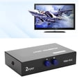 thumbnail image 1 of VGA Switcher Splitter, Connect 2 Computers to 1 , Plug and Play, No Data Loss, Fast Data Transmission for VGA, XVGA, SVGA, UXGA, and Multisync Display, 1 of 8