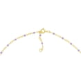 thumbnail image 5 of Gold Plated 18-inch Adjustable Violet Purple Enamel Bead Chain Necklace for Women, 5 of 6