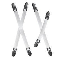 Hemobllo 4Pcs Adjustable White Ironing Board Cover Straps Elastic Clips for Smooth Fit