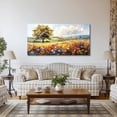 thumbnail image 4 of Tree Landscape Wall Art Print Country Wildflower Large Artwork Spring Colorful Scenery Painting for Living Room Bedroom Modern Rustic Farmhouse Decor - 29"x57", 4 of 7