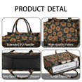 thumbnail image 4 of Large Capacity Tote Bag,Black Orange Sunflower Pattern Handbag Fashion Luxury Tote Bag,15.7"x13"x 5.1" Inches,Laptop Compatible, 4 of 6