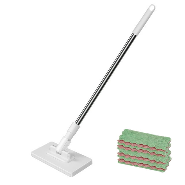 Wosthever Trapeador de limpieza de pisos ABS fácil de manos libres con sistema de sujeción a presión Trapeador sin a mano Suministros de limpieza para el hogar