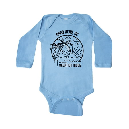 

Inktastic Summer Vacation Mode Nags Head North Carolina Gift Baby Boy or Baby Girl Long Sleeve Bodysuit