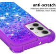 thumbnail image 4 of case for Samsung Galaxy A32 5G（Not 4G） Women Case,Creativity Clear Gradient Quicksand Glitter Flowing Liquid Floating TPU Case Bling Diamond Sparkle Cover for Samsung Galaxy A32 5G JB Purple Navy, 4 of 14