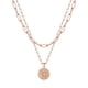 thumbnail image 1 of Collar Ursteel Initial C chapado en oro rosa con capas de 45 cm, 1 of 7