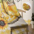 thumbnail image 5 of Sunflower Sheer Curtains 72 Inches Long 2 Panels Set, Window Sheer Curtains for Living Room/Bedroom, Yellow Plaid Watercolor Bee Floral Rustic Light Filtering Rod Pocket Curtain 52'' x 72'' x 2, 5 of 7