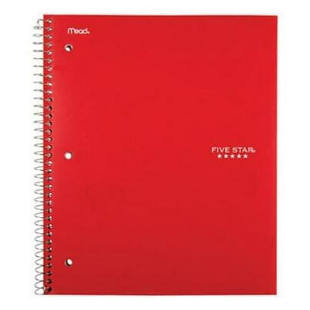 12pk Five Star 06206 Wirebound Notebook 11" x 8.5", Red