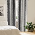 thumbnail image 2 of Ambesonne Abstract Curtains, Bicolor Water Splash Print, Pair of 28"x84", Charcoal Grey and Eggshell, 2 of 5