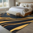 thumbnail image 5 of 8x10 Area Rugs for Living Room, Blue Yellow Ripple Non Slip Area Rugs for Kitchen Bedroom Entryway, Fluid Modern Abstract Art Washable Carpet Runner Rug Floor Mats for Bedroom Home Decor, 5 of 9